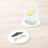 Hand Silhouette Duck Zandsteen Onderzetter (Zijkant)