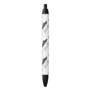Hand Silhouette Duck Zwarte Inkt Pen