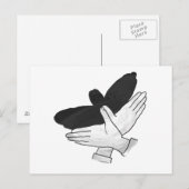 Hand Silhouette Eagle Briefkaart (Voorkant / Achterkant)