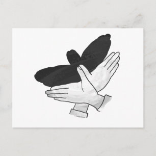 Hand Silhouette Eagle Briefkaart