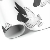 Hand Silhouette Eagle Cadeaupapier (Rol Hoek)