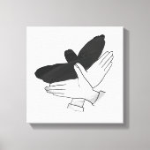 Hand Silhouette Eagle Canvas Afdruk (Voorkant)