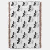 Hand Silhouette Eagle Deken (Voorkant Verticaal)