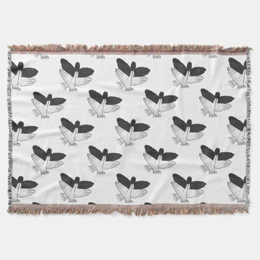 Hand Silhouette Eagle Deken (Voorkant)