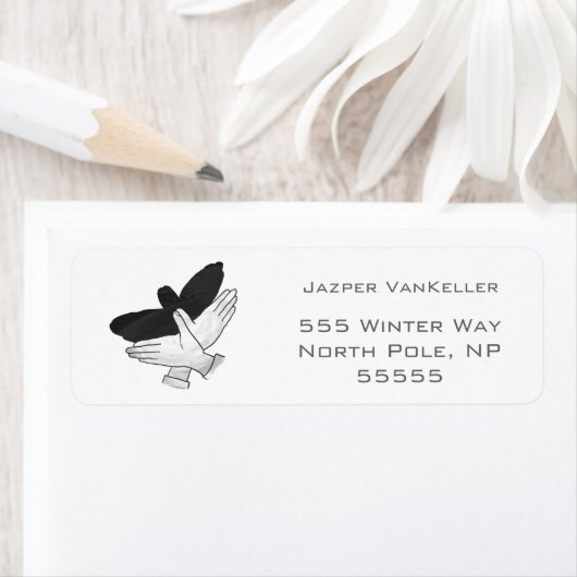 Hand Silhouette Eagle Etiket (Insitu)