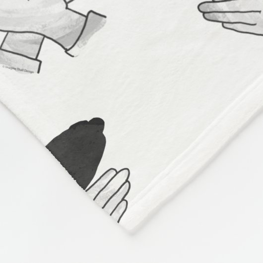 Hand Silhouette Eagle Fleece Deken (Hoek)