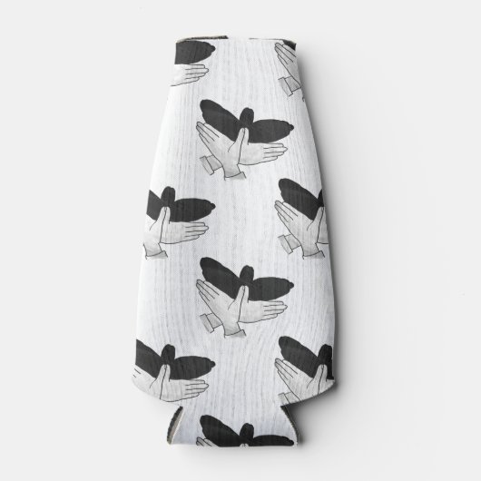 Hand Silhouette Eagle Flesjeskoeler (Voorkant)