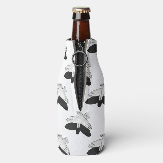 Hand Silhouette Eagle Flesjeskoeler (Fles Achterkant)