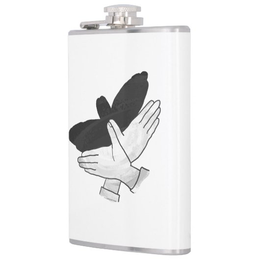 Hand Silhouette Eagle Heupfles (Links)