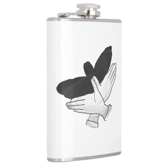 Hand Silhouette Eagle Heupfles (Rechts)