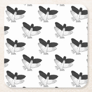 Hand Silhouette Eagle Kartonnen Onderzetters