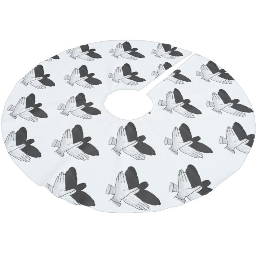 Hand Silhouette Eagle Kerstboom Rok (Gekanteld)