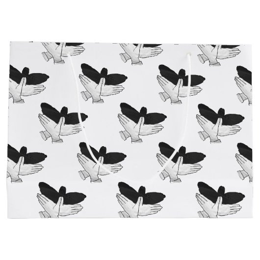 Hand Silhouette Eagle Large Cadeautasje (Achterkant)