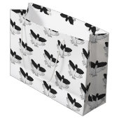 Hand Silhouette Eagle Large Cadeautasje (Voorkant Gekanteld)