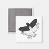 Hand Silhouette Eagle Magneet (Voorkant / Achterkant)