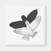 Hand Silhouette Eagle Magneet (Voorkant)