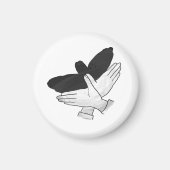 Hand Silhouette Eagle Magneet (Voorkant)