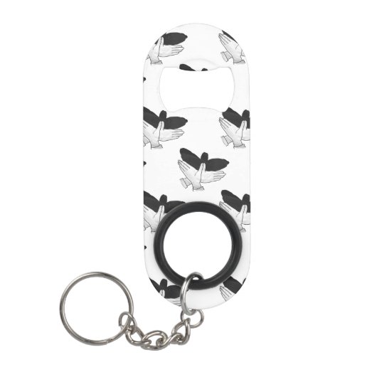 Hand Silhouette Eagle Mini Flessenopener (Voorkant)