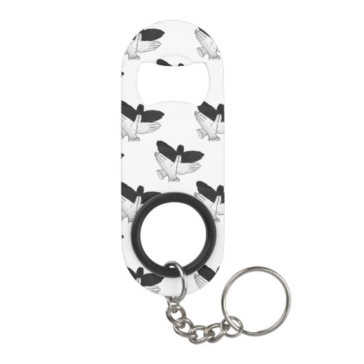 Hand Silhouette Eagle Mini Flessenopener (Achterkant)