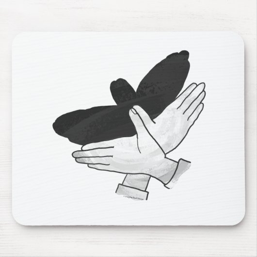 Hand Silhouette Eagle Muismat (Voorkant)