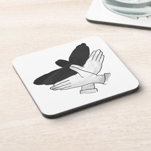 Hand Silhouette Eagle Onderzetter (Linkerzijde)