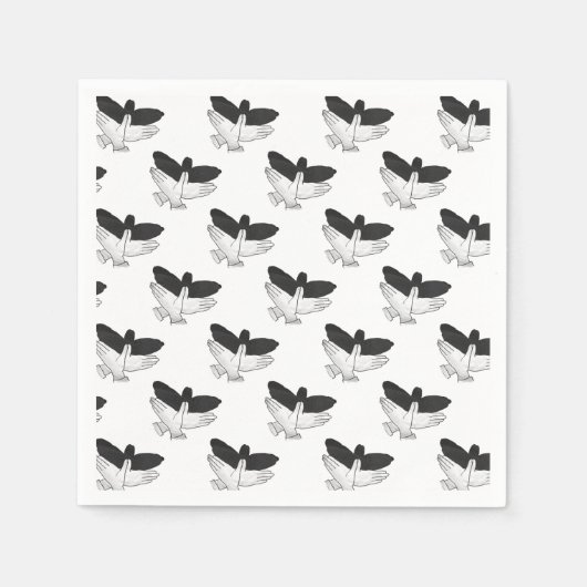 Hand Silhouette Eagle Servet (Voorkant)