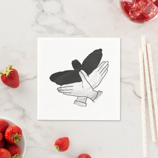 Hand Silhouette Eagle Servetten (Insitu)