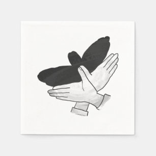 Hand Silhouette Eagle Servetten