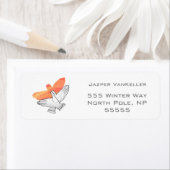 Hand Silhouette Eagle Sinaasappel Etiket (Insitu)