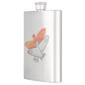 Hand Silhouette Eagle Sinaasappel Heupfles (Links)