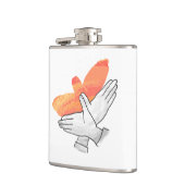 Hand Silhouette Eagle Sinaasappel Heupfles (Links)