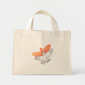 Hand Silhouette Eagle Sinaasappel Mini Tote Bag (Voorkant)