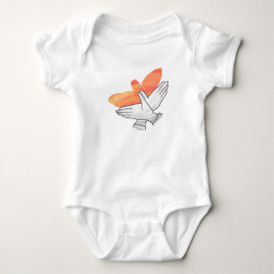 Hand Silhouette Eagle Sinaasappel Romper