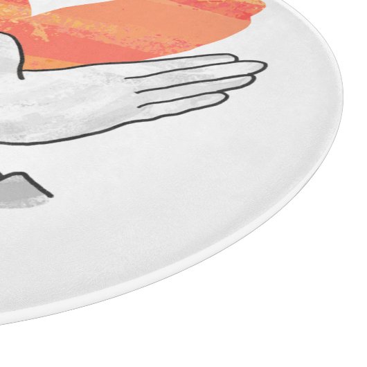 Hand Silhouette Eagle Sinaasappel Snijplank (Hoek)