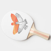 Hand Silhouette Eagle Sinaasappel Tafeltennisbatje (Zijkant)
