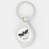 Hand Silhouette Eagle Sleutelhanger (Voorkant)