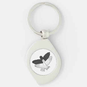 Hand Silhouette Eagle Sleutelhanger