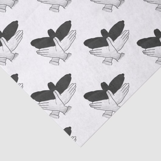 Hand Silhouette Eagle Tissuepapier (Detail)