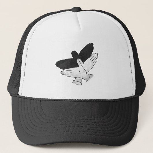 Hand Silhouette Eagle Trucker Pet (Voorkant)