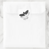Hand Silhouette Eagle Vierkante Sticker (Tas)