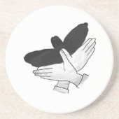 Hand Silhouette Eagle Zandsteen Onderzetter (Voorkant)