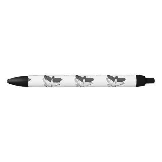 Hand Silhouette Eagle Zwarte Inkt Pen (Voorkant)