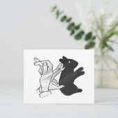 Hand Silhouette Rabbit Briefkaart (Staand voorkant)