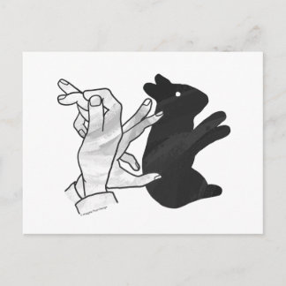Hand Silhouette Rabbit Briefkaart