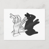 Hand Silhouette Rabbit Briefkaart (Voorkant)