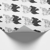 Hand Silhouette Rabbit Cadeaupapier (Hoek)