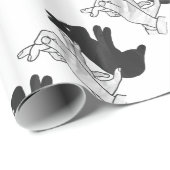 Hand Silhouette Rabbit Cadeaupapier (Rol Hoek)