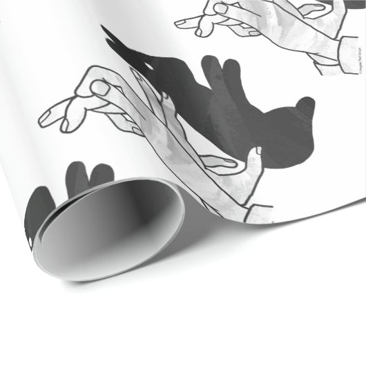 Hand Silhouette Rabbit Cadeaupapier (Rol Hoek)