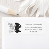 Hand Silhouette Rabbit Etiket (Insitu)