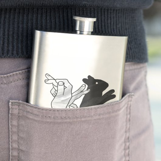 Hand Silhouette Rabbit Flacon (Voorbeeld)